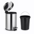 Luti Shop Lixeira Inox 7 Litros Cesto de Lixo Removível Balde Pedal Aço Inoxidável Multiuso