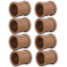 Luva 3/4 Krona 25mm Soldável Marrom 8 Peças PVC De Correr