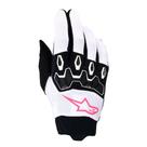 Luva Alpinestars Full Bore V2 Feminina Preto Branco e Rosa Tamanho:M Luva Alpinestars Full Bore V2 Feminina Preto Branco e Rosa Tamanho:M