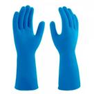 Luva Borracha Mucambo Azul Pro 137 Lisa Antiderrapante - 6-P . / Kit C/ 10 Pares