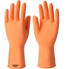 Luva Borracha Sanro Forrada Antiderrapante Plus Laranja G - Kit C/10 Pecas
