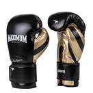 Luva Boxe Muay Thai Profissional Cor PRO Preto e Dourado Maximum Pro Séries Cor:Preta+DouradoTamanho:14OZGenero:Unisse