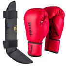 Luva Boxe Muay Thai Tradicional com Caneleira Free Style Fheras