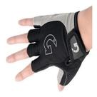 Luva Ciclismo Gel Mtb Preto Cinza Meio Dedo Moke Confortável