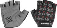 Luva Ciclismo HUPI Eco Dedo Curto Love Bike Preto