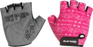 Luva Ciclismo HUPI Eco Dedo Curto Love Bike Rosa