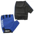 Luva Ciclismo Skin Sport Fun Meio Dedo Mtb Speed Azul