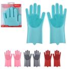 Luva com esponja de silicone longa colors