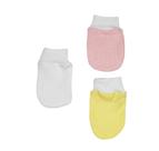 Luva de bebê kit com 3 pares canelados