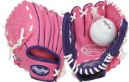 Luva de beisebol Rawlings PLAYERS Series T-Ball Youth 9 rosa