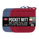 Luva de bolso e almofada quente RITZ Terry 100% algodão, pacote com 4