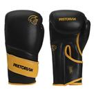 Luva De Boxe Muay Thai Kickboxing Elite Preto/Amarelo - Pretorian