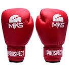 Luva de boxe muay thai kickboxing prospect vermelho homologada cbkb - mks combat