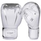 Luva de boxe muay thai venum giant full logo pro white silver Luva de boxe muay thai venum giant full logo pro white silver