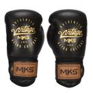 Luva de Boxe Profissional em Couro MKS Vintage com fechamento em tiras autocolantes