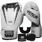 Luva De Boxe Venum Giant Brasil Branca + Bandagem Preta 4M + Protetor Bucal Preto - Venum