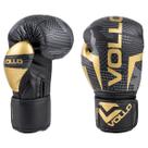 Luva de Boxe Vollo Muay Thai Kickboxing Training 10oz Preta, Cinza e Dourada
