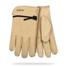 Luva de couro bovino Kinco Grain com punho ajustável Tan M