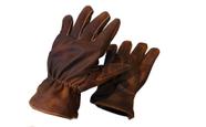 Luva de Couro Bovino Motociclista Old School Vintage - Estonada Whisky