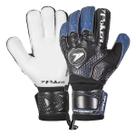 Luva de Goleiro Poker Campo Profissional Ortho Vulcan II Preto e Marinho - Adulto