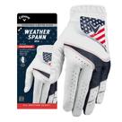 Luva de golfe Callaway Weather Spann Mão Esquerda Vermelha/Branca/Azul