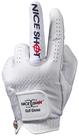 Luva de golfe Nice Shot The Bird branca em couro Cabretta para homem