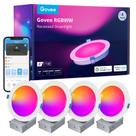 Luva de iluminação embutida inteligente de 10 cm RGBWW LED 850 lm, pacote com 4