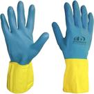 Luva de Látex DA-224D para Manuseio de Produtos Químicos Azul Amarela XG Danny EPI