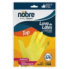 Luva de latex multiuso amarela tamanho g/9 nobre
