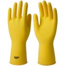 Luva de Látex Sanro Forrada Amarela Top Tamanho 7 M Kit 5 par
