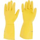 Luva de Látex, Tamanho G, cor Amarela, Antiderrapante, com Forro, Modelo Top, Sanro