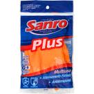 Luva de Látex Tamanho P Laranja Plus