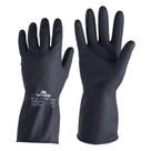 Luva De Látex Worker Wk39 Tamanho G 9” Sem Forro Anti-derrapante Preta