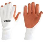 Luva de malha com látex MLV1001 laranja tamanho 10 VONDER