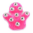 Luva de massagem SAMYO, massageador corporal em forma de palma (rosa)