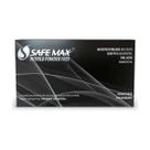 Luva de Procedimento Nitrilo Black Safemax Tamanho P com 100 UN - Supermax
