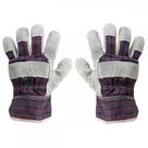 Luva De Raspa Brasfort Com Tecido Cano Curto - Kit C/12 Pares