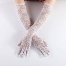 Luva De Renda Média Floral Casamento Dama Fantasia Cosplay