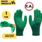 Luva de Segurança SuperSafety 1009 Tricotada Revestida em Látex para Obra e Serviços Gerais