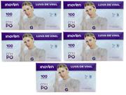 Luva De Vinil Descartável Inoven Talco Com 500 Unidades Tam G