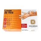 Luva de vinil transparente descart. c/pó descarpack 100un p