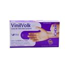 Luva De Vinil Volk Com Amido c/100un Tam. M Luva De Vinil Volk Com Amido c/100un Tam. M