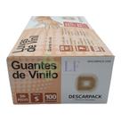 Luva Descarpack De Vinil Sem Pó Talco Vinilo Tamanhos P M G Original