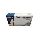 Luva Descartável de Látex Nobre Branca Com Pó Amido Ambidestras Lisa Tamanho G Caixa C/ 100 Unidades