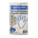 Luva Descartável de Polietileno 100 Un Transparente Extrusa-Pack