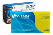 Luva Descartável Látex Branca Sem Pó Safemax 100 Und - Lalan