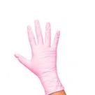 Luva Descartável Nitrílica Rosa Sem Pó C/100 - TALGE