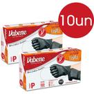 Luva Descartavel Vinilflex Preta Vabene 10 caixas Tamanho P