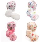 Luva e Touca Bebe 2 Kit Estampas Sortidas Menina Inverno 100 algodão saida de Maternidade enxoval Presente Baby Deluxe