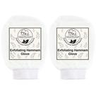 Luva esfoliante Hammam Natural Elephant Pearl White (pacote com 2)